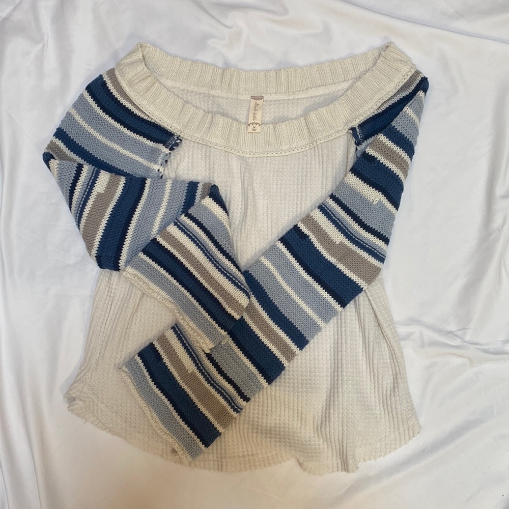 Altar’d State • off the shoulder, striped sweater